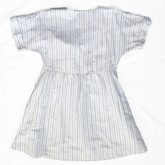 Madewell White Striped V-Neck Dress - Picture 6 of 9